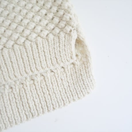 〇2024AW・人気完売品 / GALERIE VIE / ポップコーンハンド クルーネック カーディガン / 23024402721 / 2506-0688