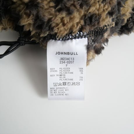 2023AW / MUSE de Deuxieme Classe別注 / JOHNBULL / LEOPARD FLEECE ZIP パーカー / 23010521002830 / 2405-0649