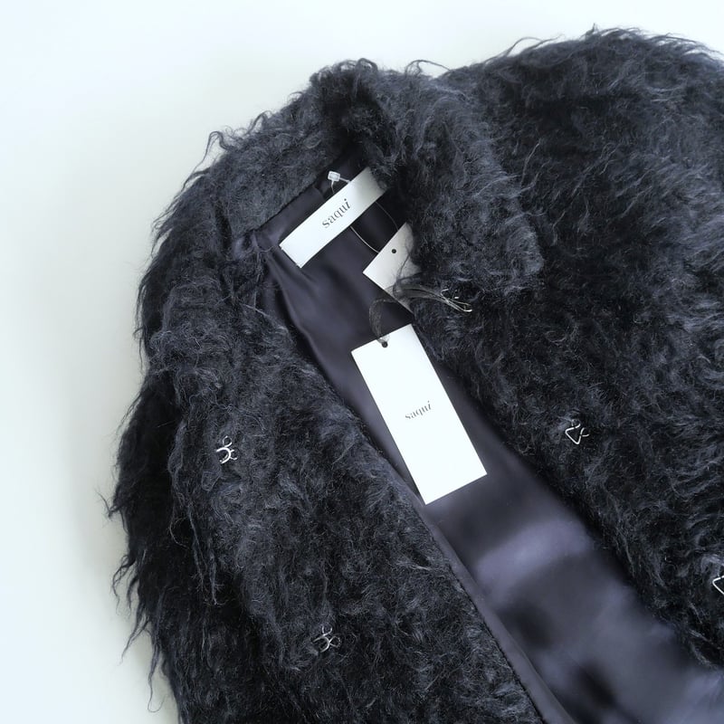 2022 / 未使用 / saqui / モヘアケープコート / 22AW08 / 2302-