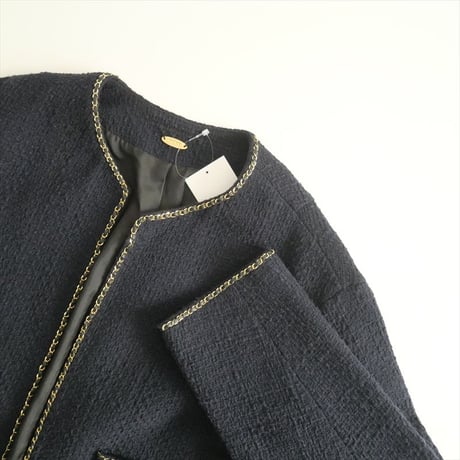 2022AW / DEUXIEME CLASSE / chain ツイード ジャケット / 22010500410030 / 2404-0402