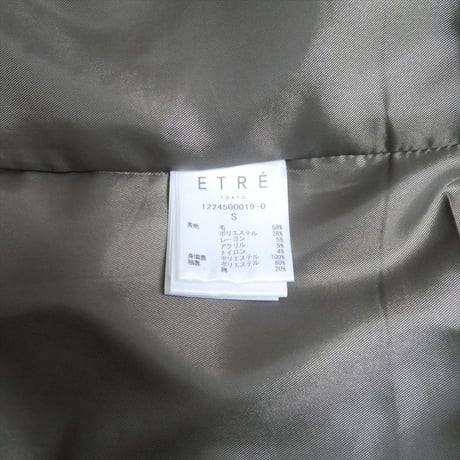 ETRE TOKYO ピークドラペルウールジャケット 1224500019-0 2604-0088