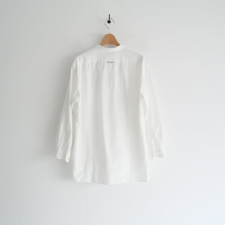 2022 / YAECA WRITE / BUTTON SHIRT STAND COLLAR LONG / 92153 / 2401-0822