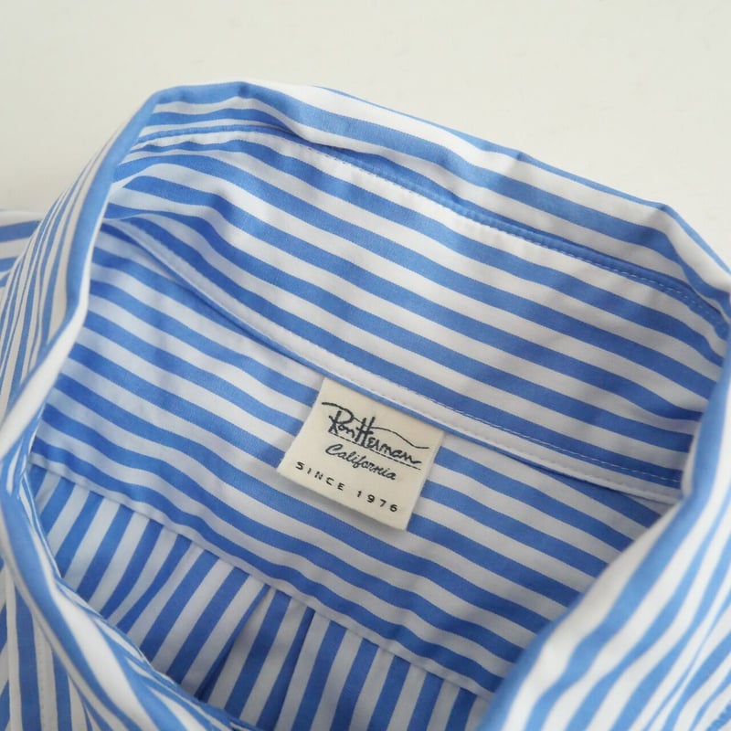 美品 ロンハーマン Too Big Striped shirt ブルー 美品 ロンハーマン Too Big Striped shirt ブルー - メルカリ