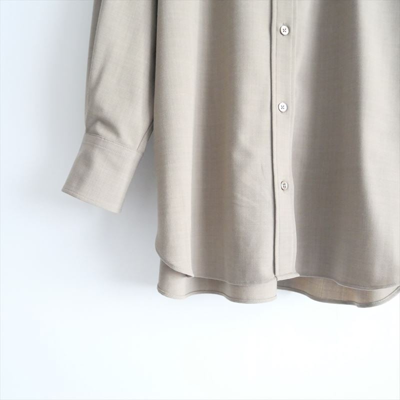 2022AW / AP STUDIO / ベージュウールシャツ / 2205058620303