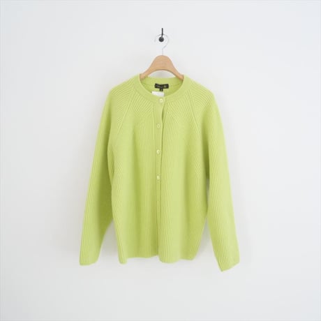 2021AW / Drawer / 9Gウールカシミヤ畔編みクルーネックカーディガン / 6515-105-0481 / 2404-0816