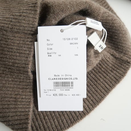 〇2023AW / 未使用 / CLANE / W FACE HALF ZIP YAK KNIT TOPS / 15106-2102 / 2409-0440