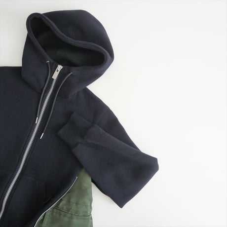 2024AW / sacai / Sponge Sweat x Nylon Twill Hoodie / SCW-077 / 2504-0597