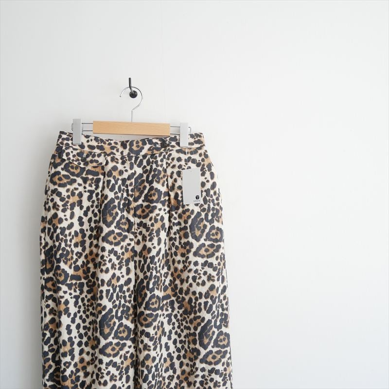 【新品•未使用】ジャザサイズ レオパード パンツ XS 受注制【Chikashitsu +】leopard wide cotton pants (2color
