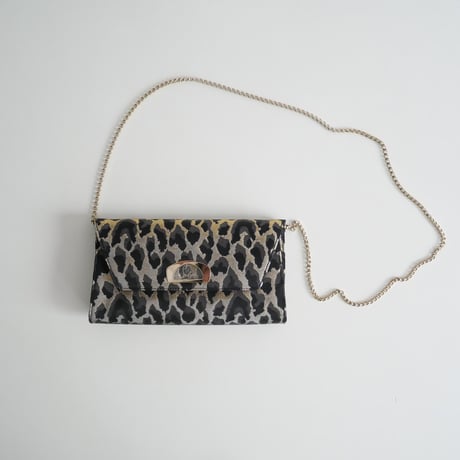 Christian Louboutin / レオパード チェーン付クラッチバッグ DODAT CLUTCH LUREX FELINE / 2303-2057