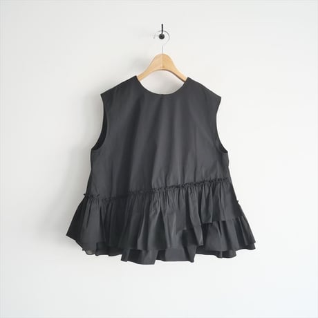 2022SS / MARILYN MOON / asymmetry frill sleeve less blouse / 4221-006 / 2311-0452