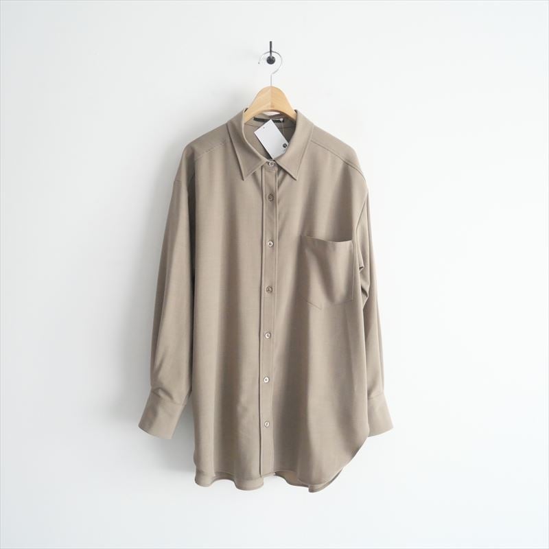 2022AW / AP STUDIO / ベージュウールシャツ / 2205058620303