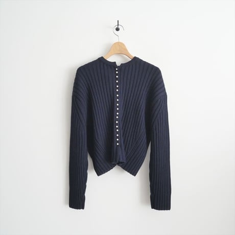 2021AW / Ballsey / TOMORROWLAND / ウールシルク バックパールクルーネックプルオーバー / 11021402206 / 2405-0182