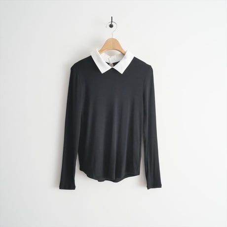 2024AW・人気完売品 / mikomoriコラボ / THIRD MAGAZINE / シャツカラーカットソー / A0843UTS204 / 2506-0516