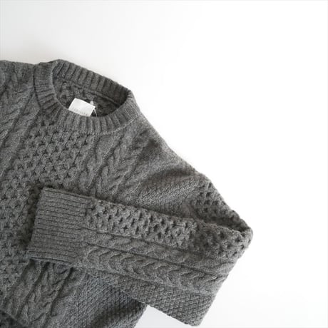 未使用 / TOUJOURS / extra Fine merinowool cashmere Knit fisherman sweater / VM37XK04 / 2601-0738