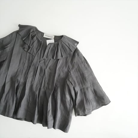 2026SS今季 DEPAREILLE RAMIE PLEATS SHORT SLEEVE BLOUSE B1162AFB331 2606-0678