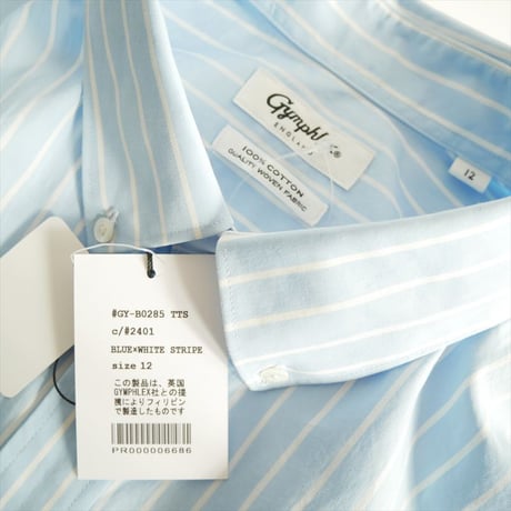 2024SS / 未使用 / Gymphlex / TYPEWRITER STRIPEシャツ / GY-B0285 / 2510-0818