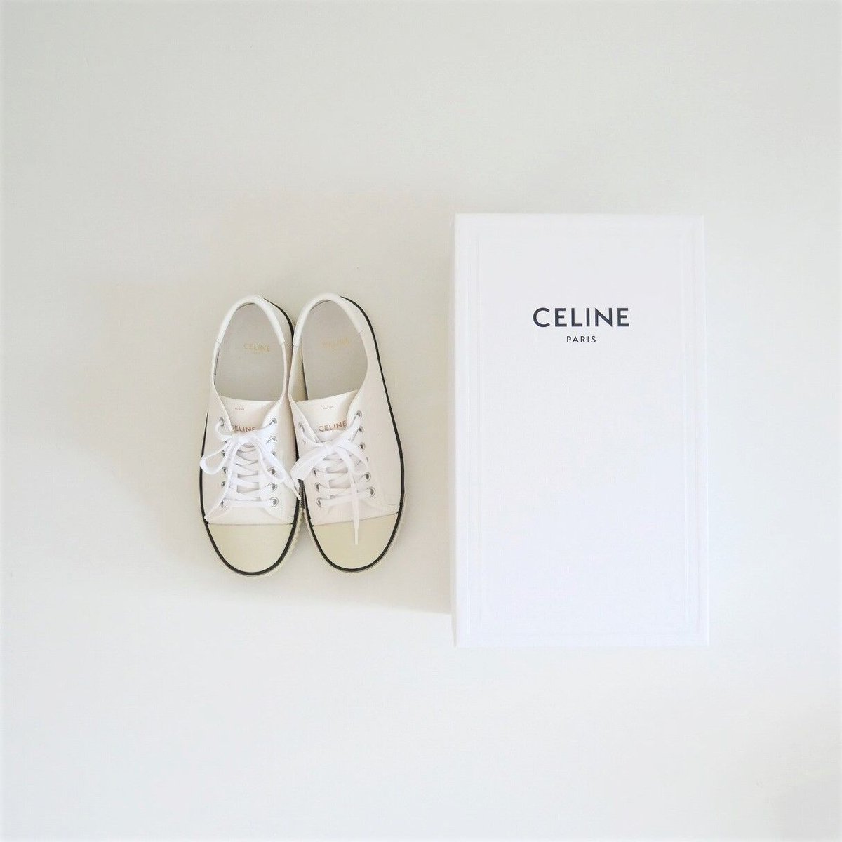 2022 / CELINE / トゥキャップ付きCELINE ブランク レースアップ ロース 