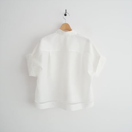 2025SS・人気完売品 ebure フラッフィーオーガンジー シャツ 41107006682606-0059