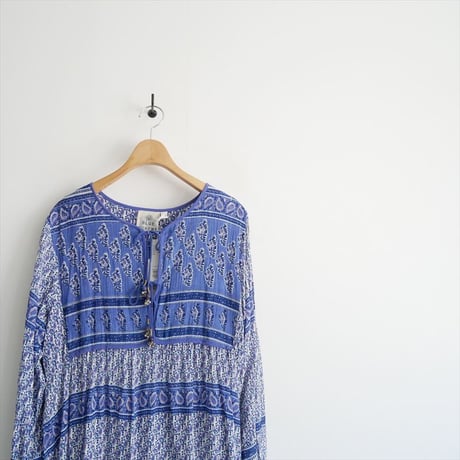 未使用 / L'Appartement別注 / BLUE BOHEME / Printed Long Dress / 20040570001430 / 2603-0423
