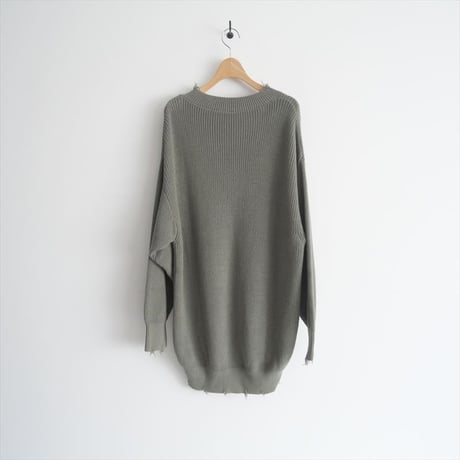 2021 / L'Appartement購入品 / Young Fabulous&broke / ダメージ Vネック プルオーバー / 2400-0376