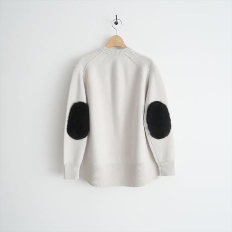Drawer / 5Gウールカシミヤミンクパッチカーディガン / 6515-199-0448 / 2501-0983