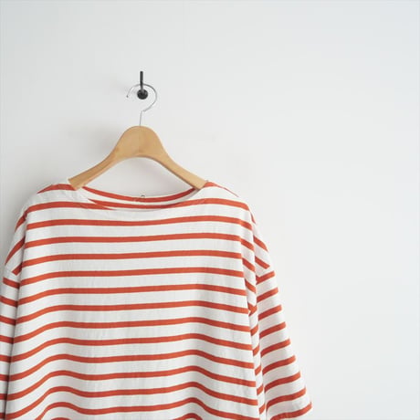 継続販売品 / UpcycleLino / BASIC 天竺ボーダーバスクTシャツ / 600232-7048 / 2404-0584