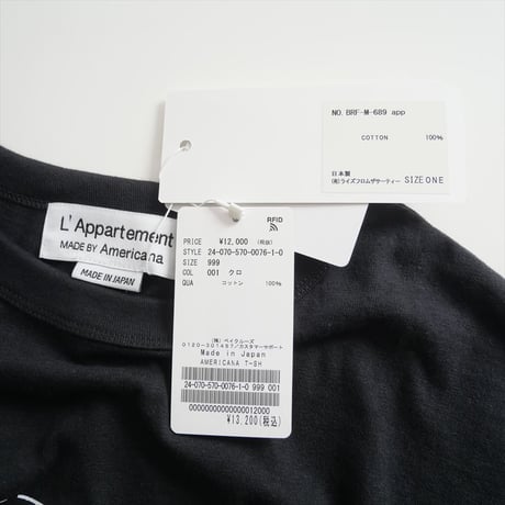 2024SS / 未使用 / L'Appartement別注 / AMERICANA / T-SHIRT / 24070570007610 / 2508-0068