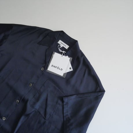 2023AW / 未使用 / ENFOLD / VINTAGE SATIN ASYMMETRY CIRCLE SHIRT / 300GA130-0130 / 2508-0139