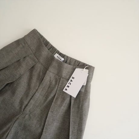 2024 / 未使用 / SACRA / LINEN COTTON CHAMBRAY PANTS / 124106112 / 2508-0705