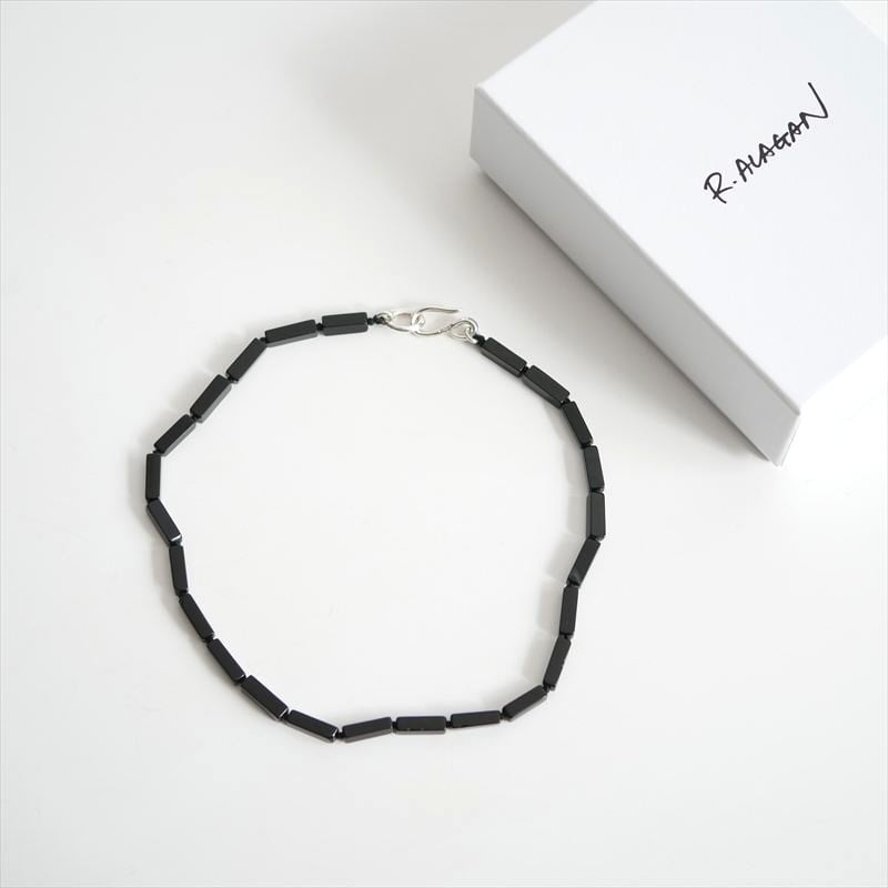 人気完売品 / R.ALAGAN / RECTANGLE STONE NECKLACE(BLA