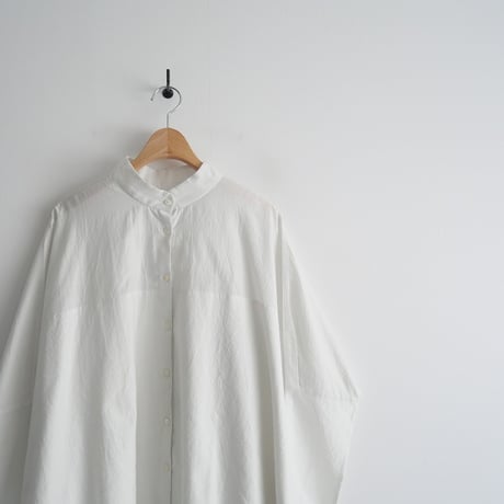 2022 / humoresque / STAND COLLAR BLOUSE - SMOKE WHITE / HA2203A / 2311-2049