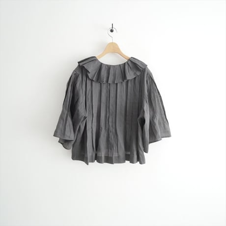 2026SS今季 DEPAREILLE RAMIE PLEATS SHORT SLEEVE BLOUSE B1162AFB331 2606-0678