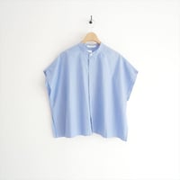 2025SS・人気完売色 / GALERIE VIE / コットンタイプライター スタンドネック ボックスシャツ / 23015101112 / 2508-0736