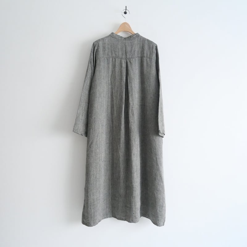 fog linen work ヴェルナ コートワンピース ヘリンボーン 2023 / キナル別注 / fog linen work / ヴェルナ コートワンピース ヘ