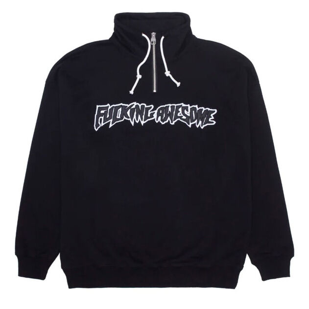 FUCKING AWESOME FA Quarter Zip Pullover スケーター ストリート メンズ スウェット BLACK FA31