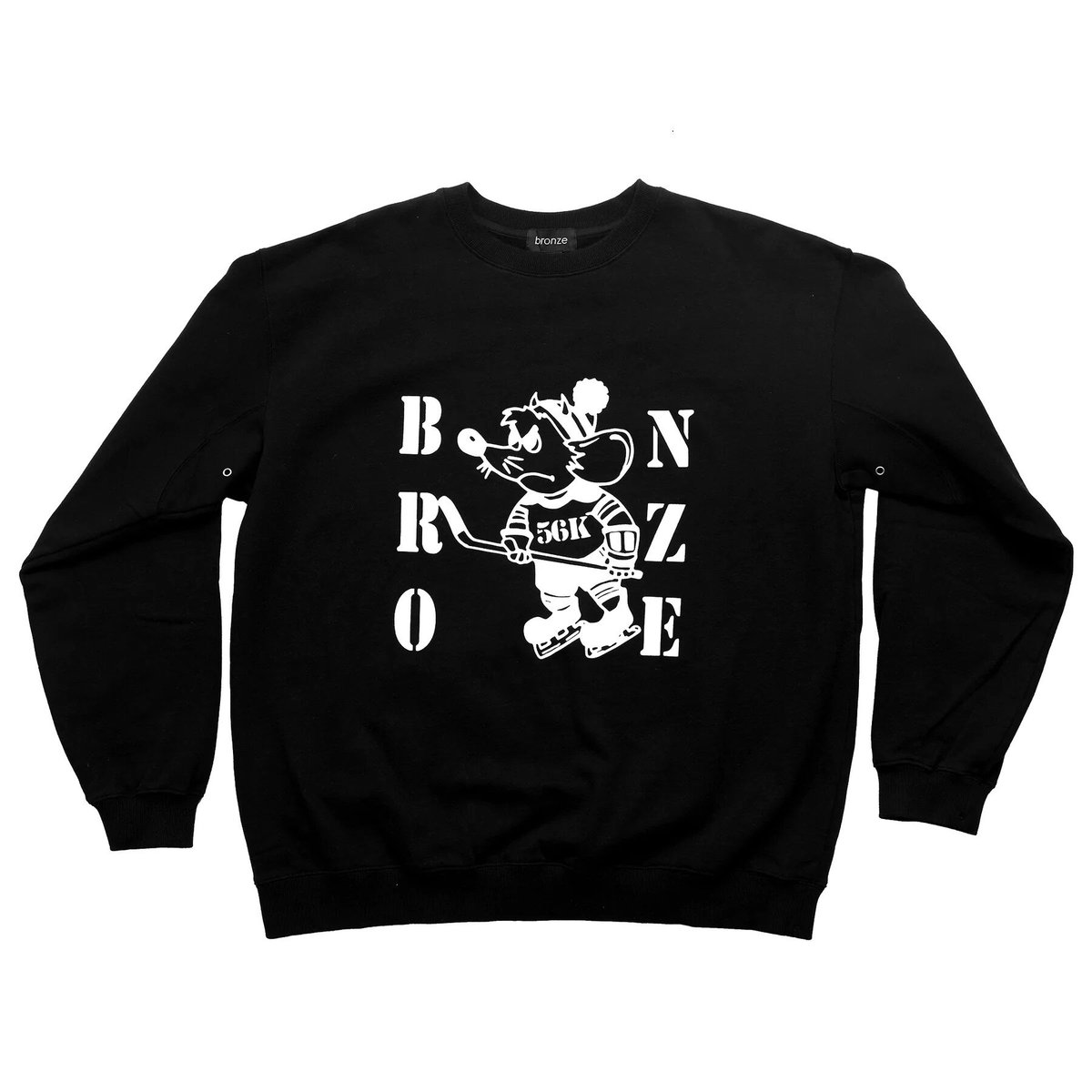 BRONZE 56K RAT CREWNECK メンズ クルーネックスウェット BLACK