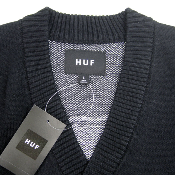 HUF TWIN DRAGON CARDIGAN ハフ カーディガン BLACK HUF31...