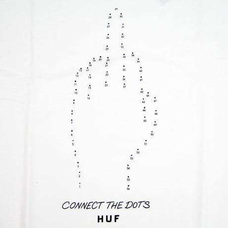 【在庫処分】HUF Connect The Dots T-Shirt ハフ メンズ 半袖 Tシャツ WHITE HUF288