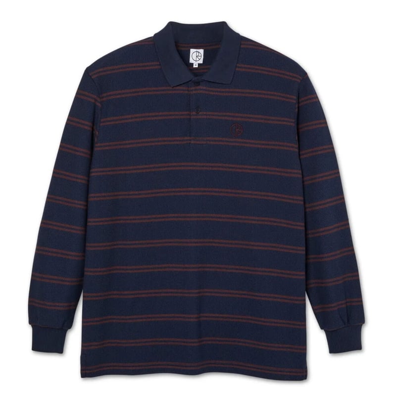 POLAR SKATE CO . Stripe Polo LS Shirt ポーラースケート...