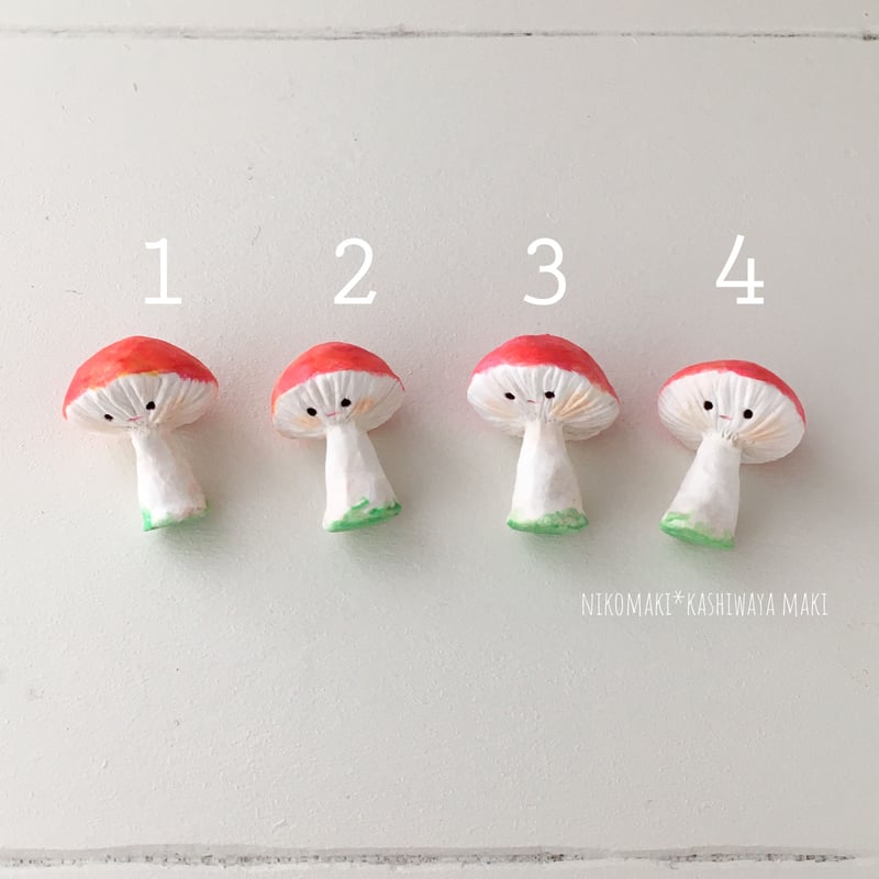 粘土のきのこ | nikomaki*nuigurumi store