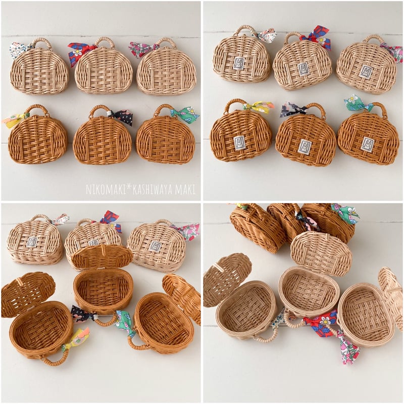 ミニチュアサイズの半円バスケット | nikomaki*nuigurumi store