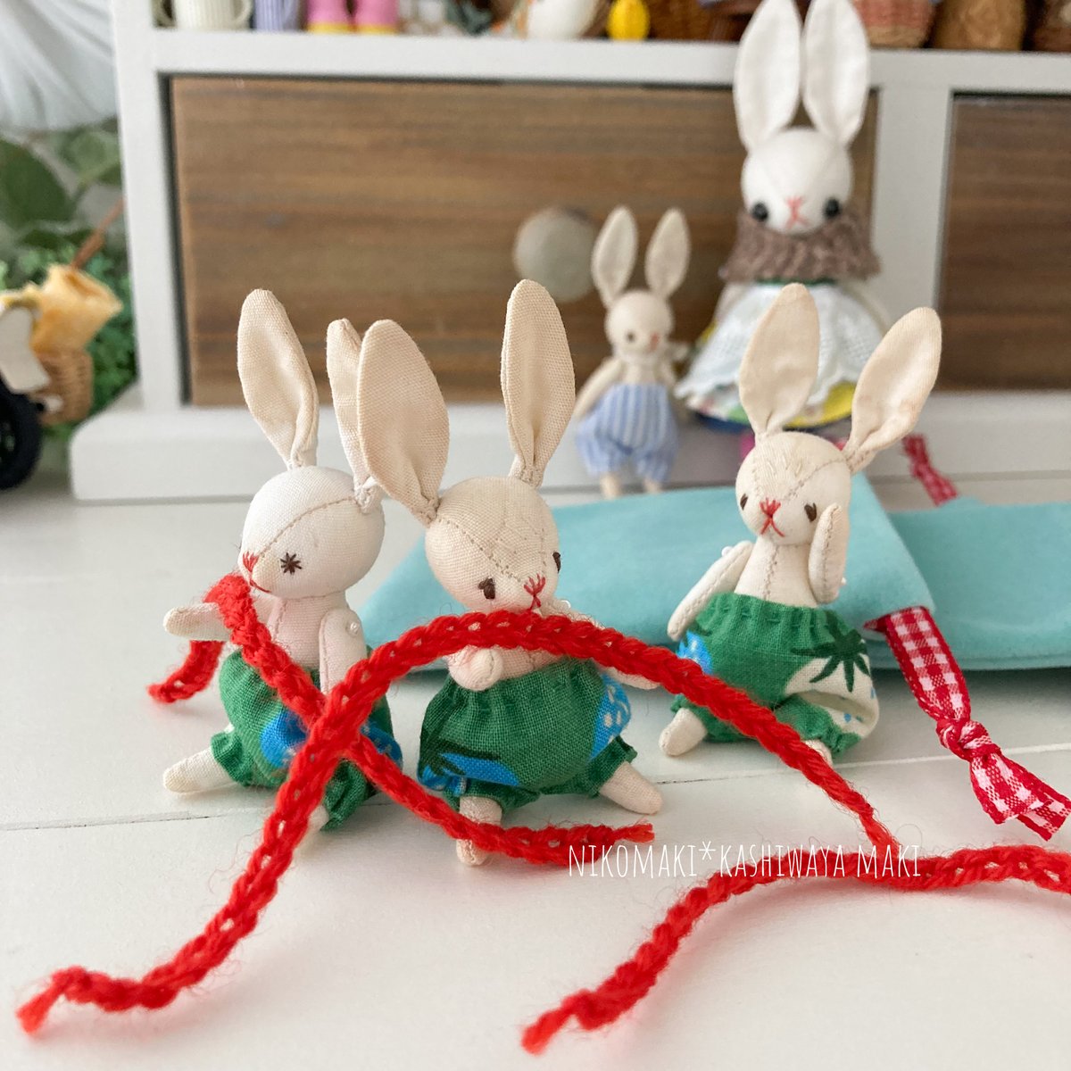 ookamigocco ぬいぐるみ　マフラー　うさぎ ウサギのぬいぐるみマフラー (ベージュ) うさぎグッズ ウサギ