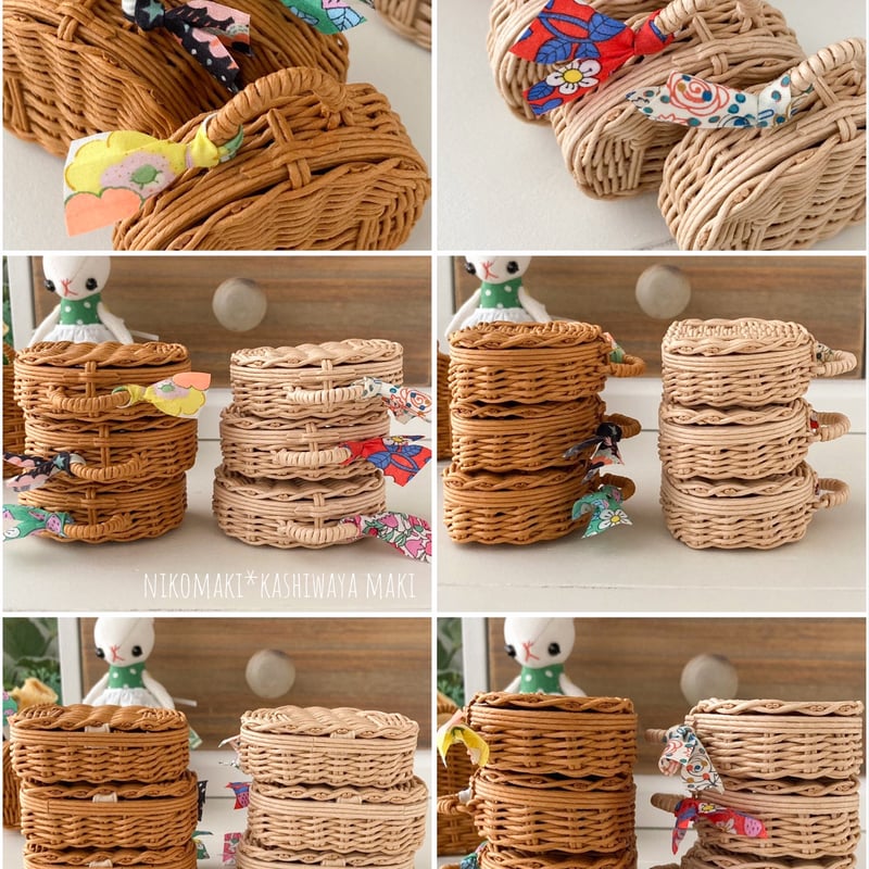 ミニチュアサイズの半円バスケット | nikomaki*nuigurumi store