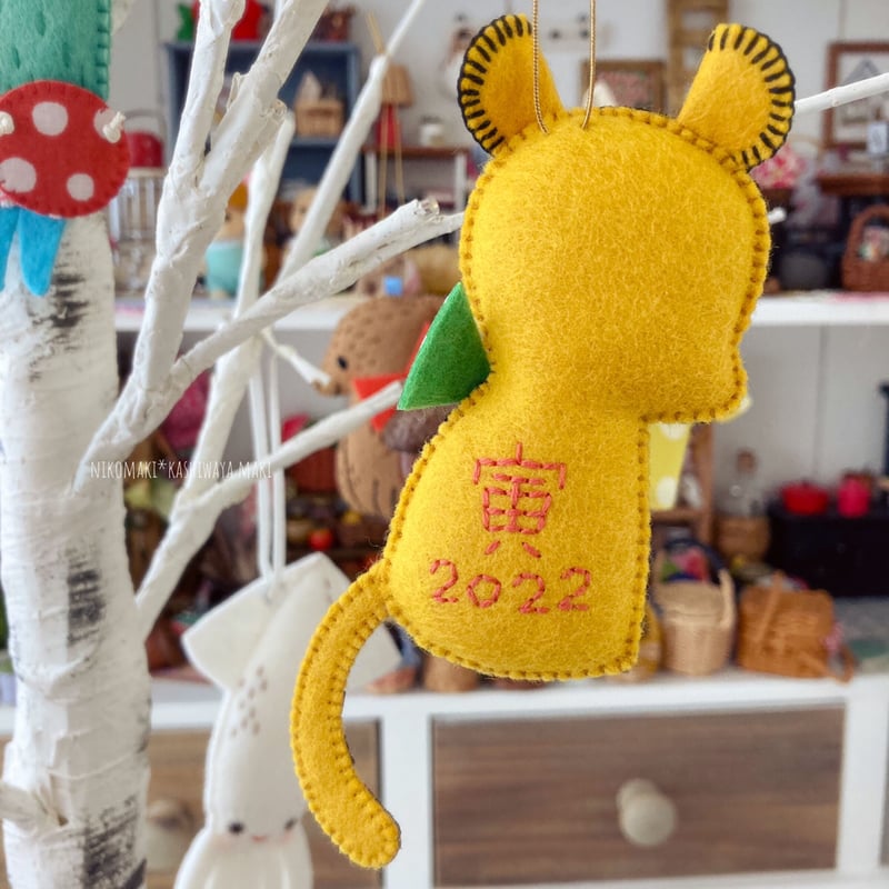 寅年のとらマスコットの型紙PDF / Felt Tora ornament PDF patte