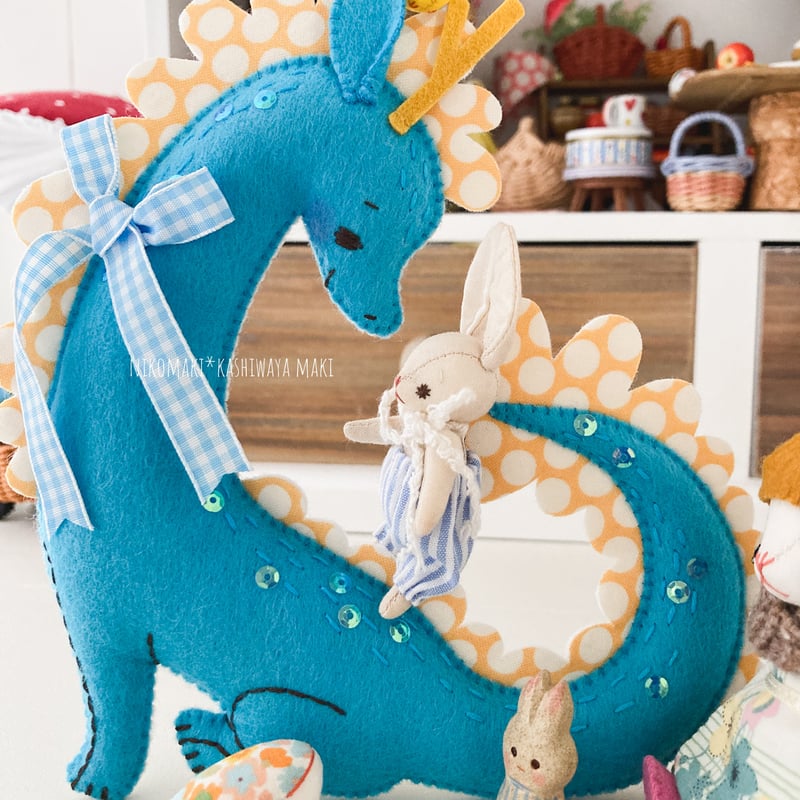 辰年の龍マスコットのPDF型紙＆作り方①簡略バージョン | nikomaki