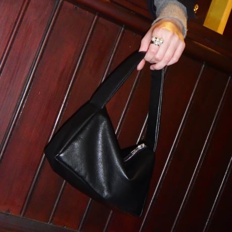 Leather handbag｜Small black + Leather pouch