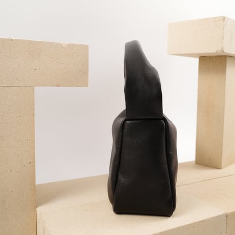 Leather handbag｜Small black + Leather pouch