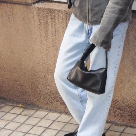 Leather handbag｜Small black + Leather pouch