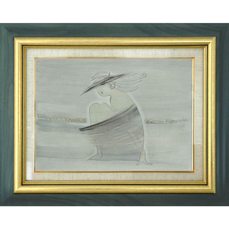 メルカリ 絵画　絵　額付き ( 黒 ) 油絵　F4-071912　愛しい女たち 絵画 油絵 F4-070912 人物 私の 愛しい女たち 油彩画