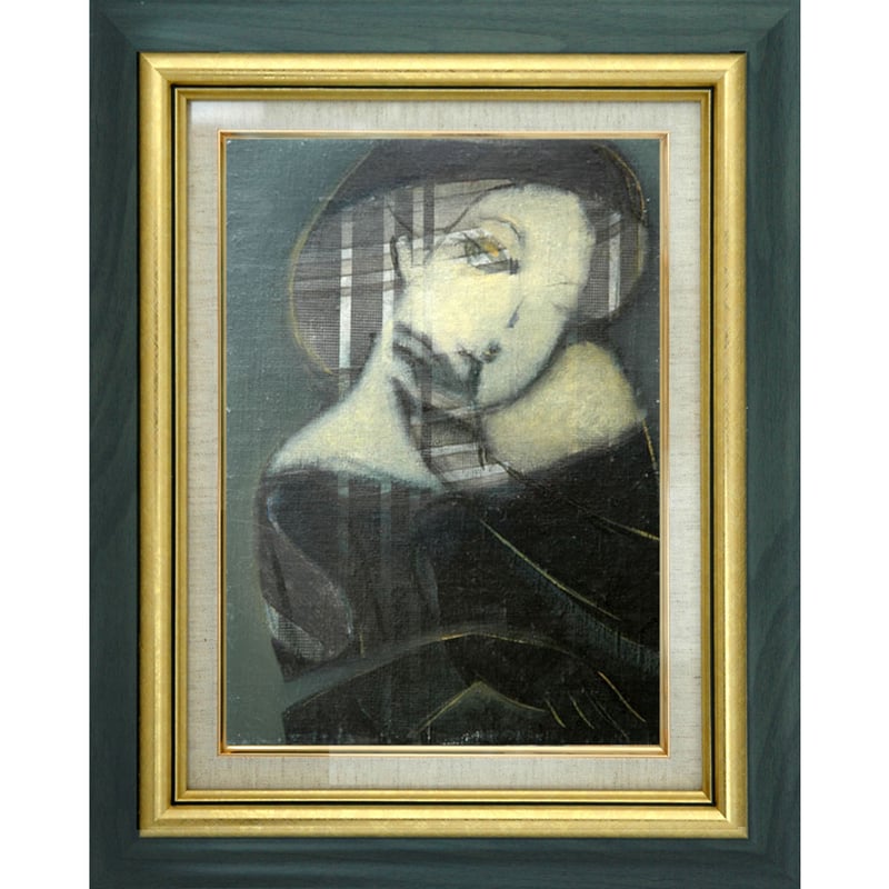 絵画油絵uF6-063004静物（ぶどう）